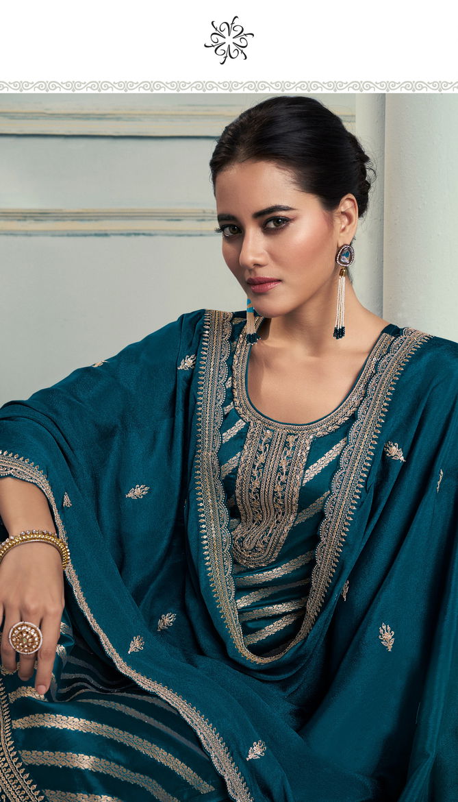 Silky 3 By Vinay Kuleesh Silk Jacquard Designer Salwar Kameez Wholesale Online